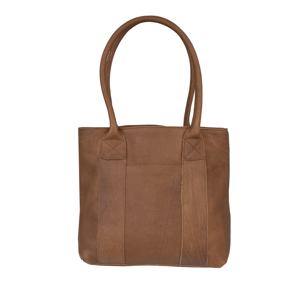 Stylish Women's Brown Leopard Print Great Plains Tote Bag by Carroll Companies, Inc.