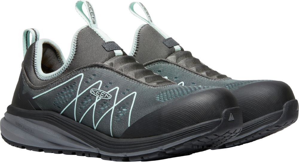 Keen Utility Women's Steel Grey/Blue Glass Vista Energy EH SR Carbon Fiber Toe Work Shoes