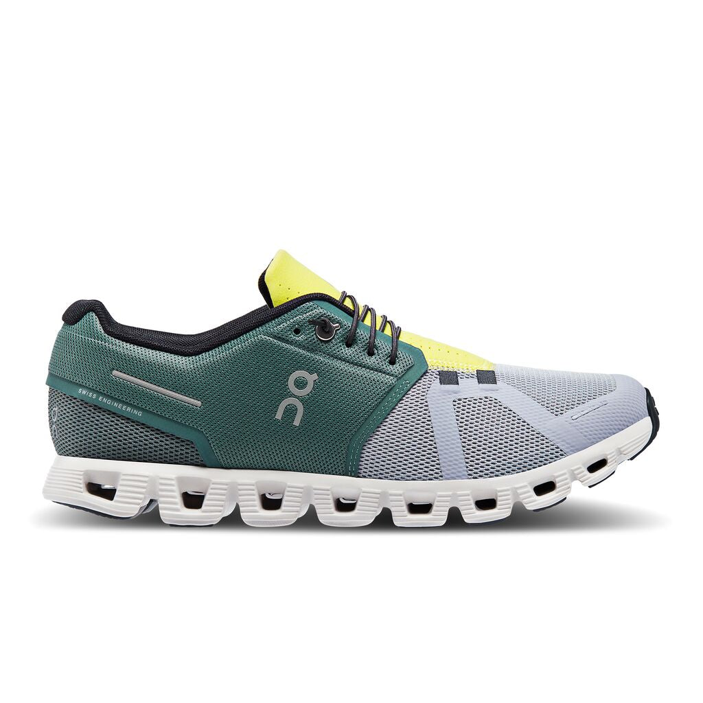 On Running Men's Olive/Alloy Cloud 5 Running Shoes for All-Day Comfort