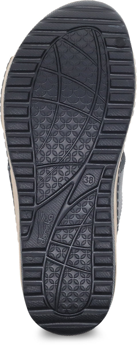 Dansko Women's Black Molded Kandi Double Strap Slide Sandals for Summer