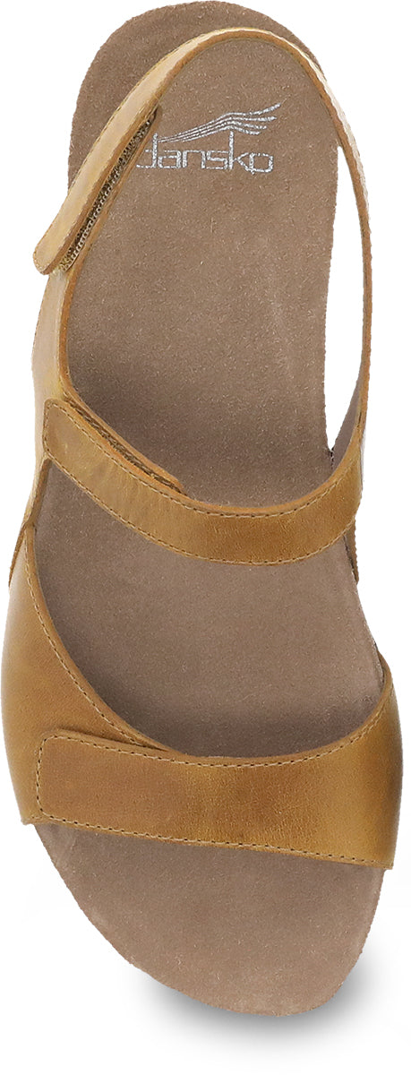 Dansko Women's Yellow Waxy Burnished Ronda Sandals