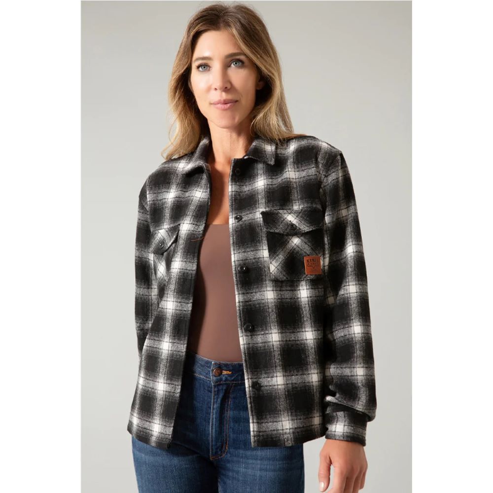 Stylish 'Kimes Ranch' Women's Black Spokane Shirt Jacket for Transitional Seasons