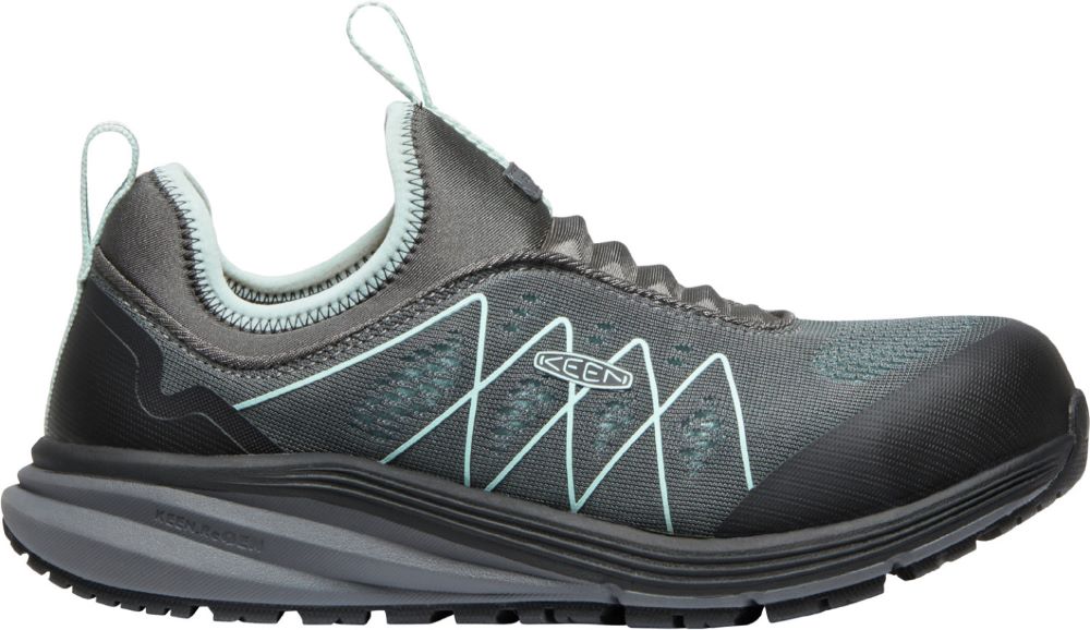 Keen Utility Women's Steel Grey/Blue Glass Vista Energy EH SR Carbon Fiber Toe Work Shoes