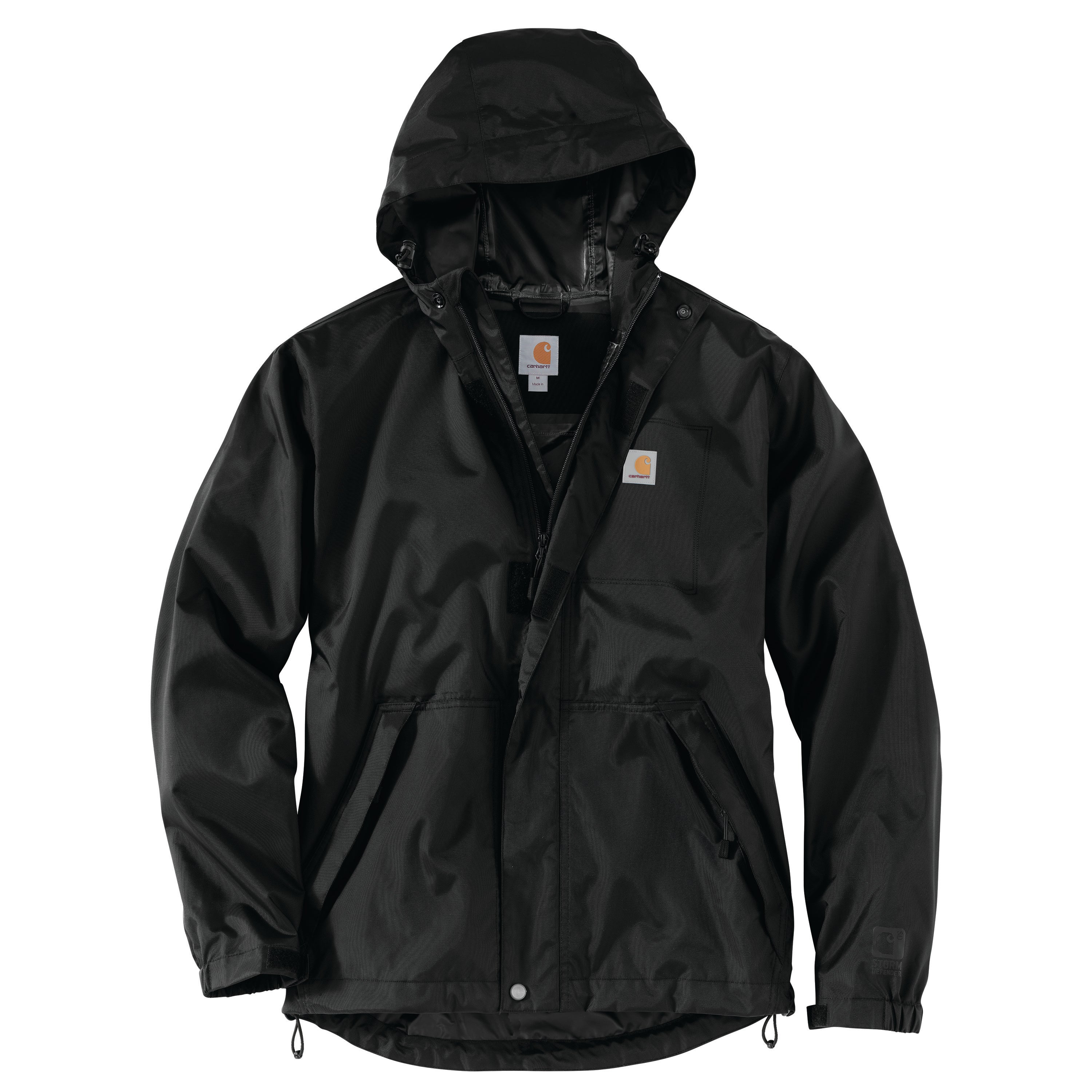 Carhartt Men's Waterproof Dry Harbor Hooded Jacket in Classic Black Color