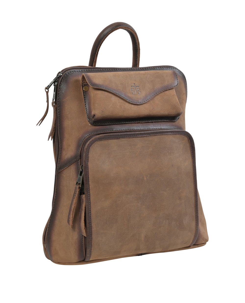 Carroll Companies-STS Stylish Women's Conceal Carry Baroness Sunny Backpack in Distressed Brown