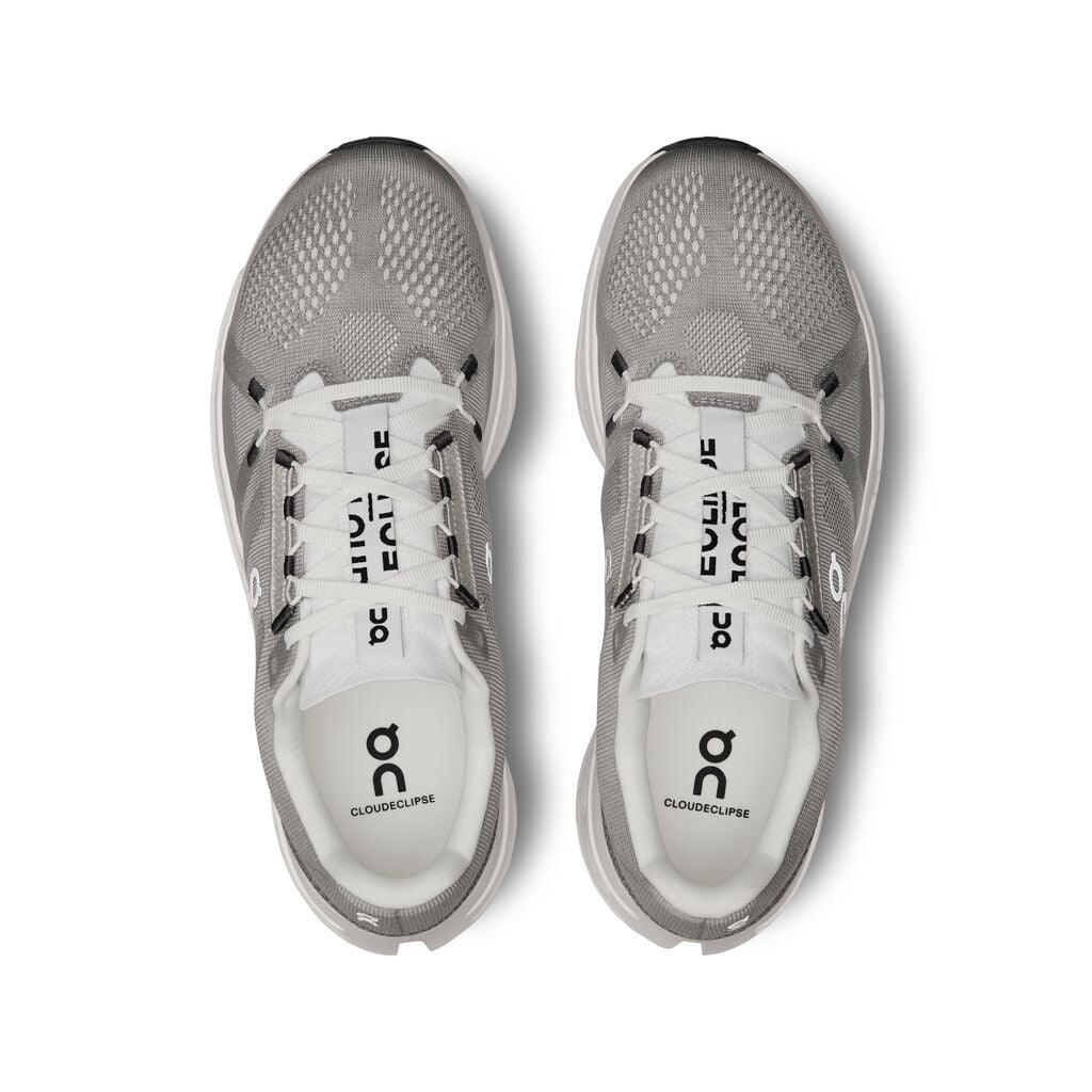 On Running Men's Athletic Road Running Shoes - Cloudeclipse in Alloy / White Color