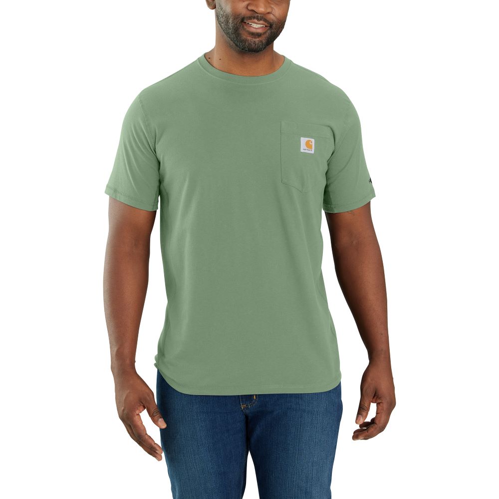 Carhartt Men's Force® Relaxed Midweight Pocket Tee in Loden Frost