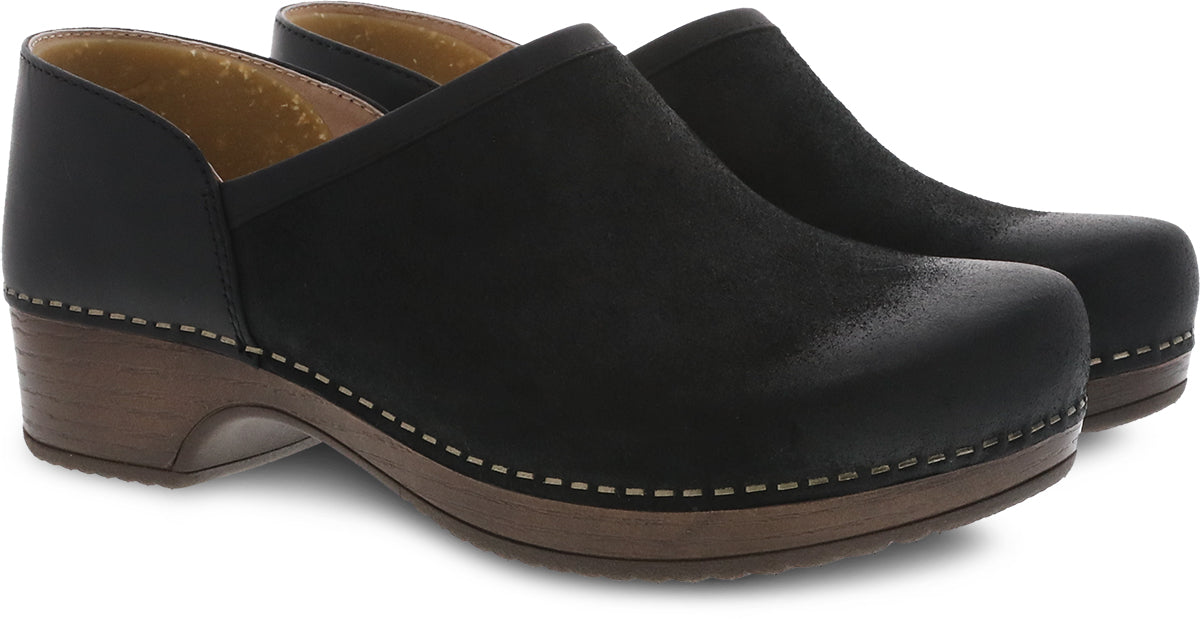 Dansko Women's Black Suede Brenna Casual Comfortable Shoes