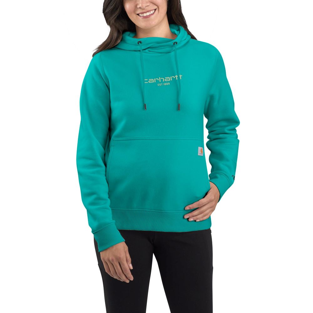 Carhartt Women's Force Lightweight Graphic Dragonfly Hoodie for All-Day Comfort