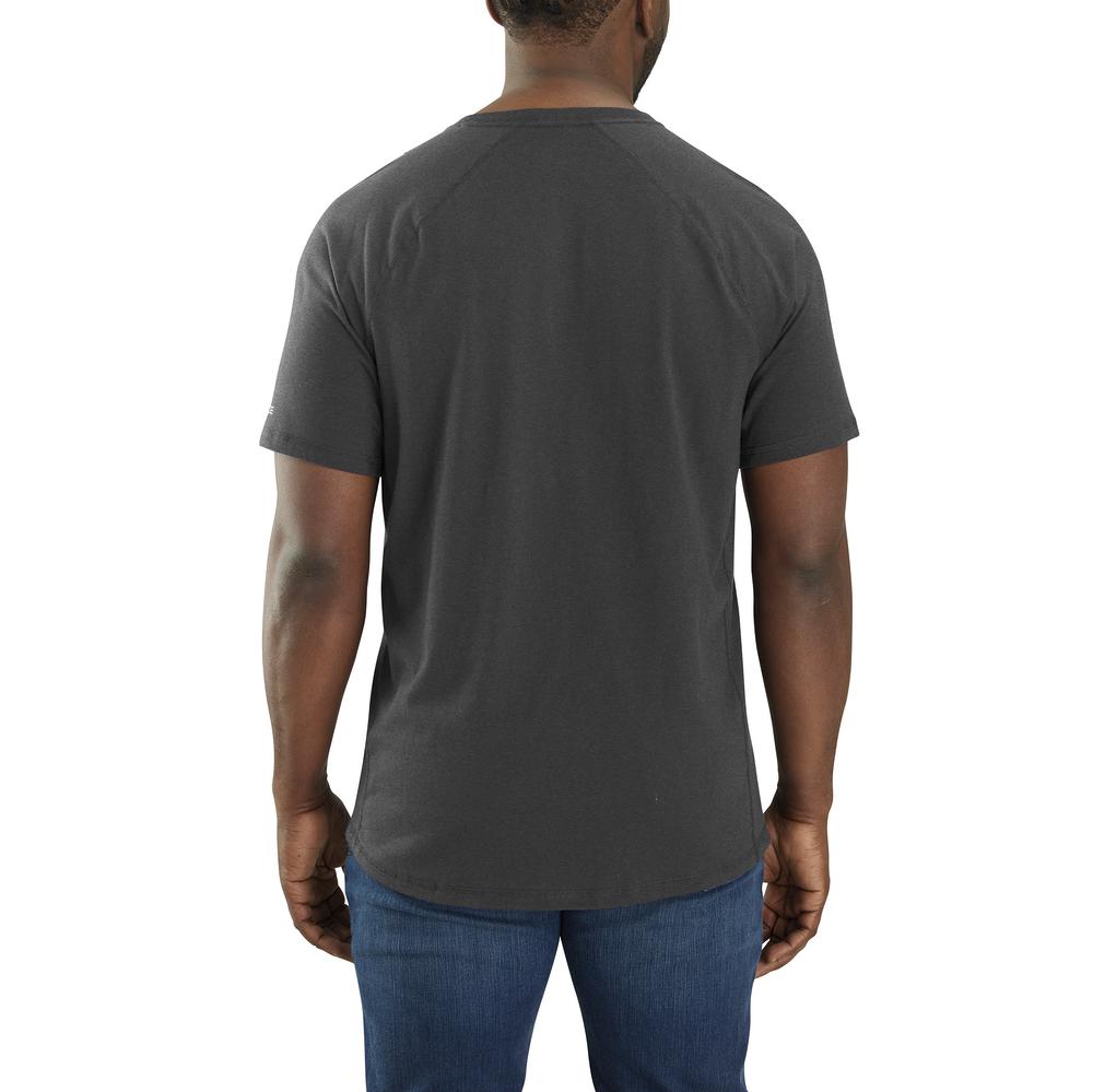 Carhartt Men's Force Relaxed-Fit Midweight Pocket T-Shirt in Carbon Heather Color for Enhanced Comfort