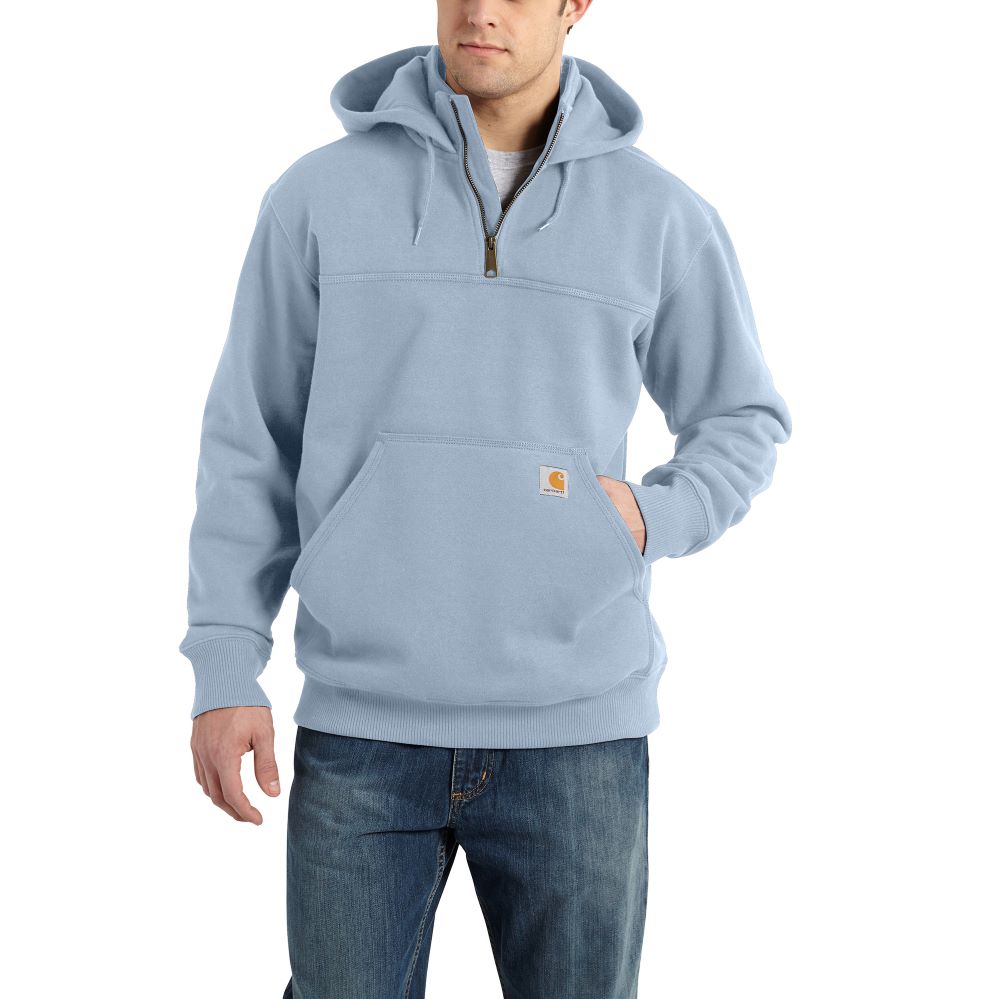 Carhartt Men's Rain Defender® Heavyweight Loose-Fit Quarter-Zip Hoodie in Neptune Color