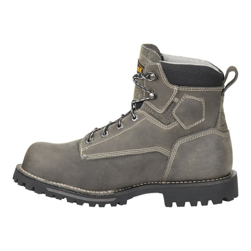 Men's Grey-Black Carolina 6' Pitstop EH WP Composite Toe Work Boots