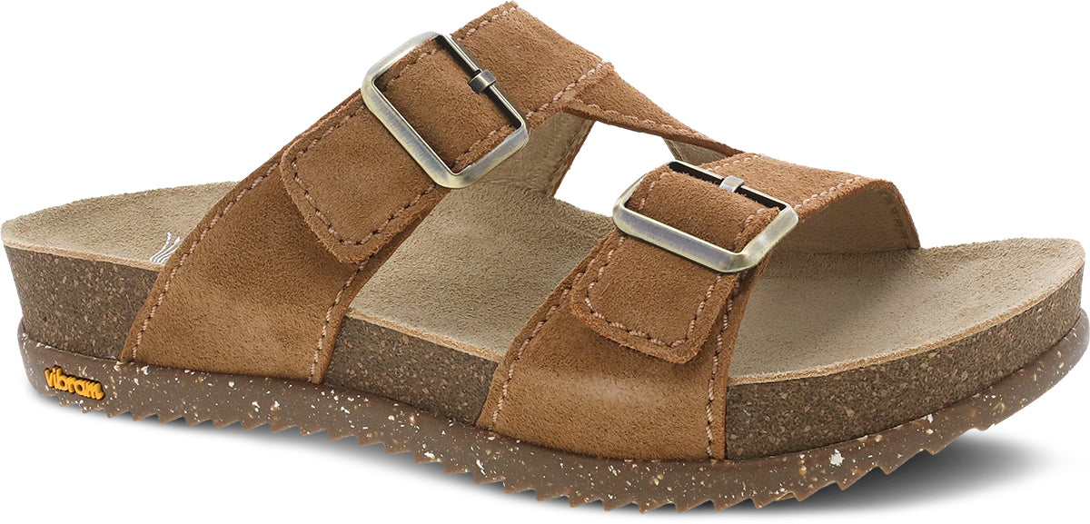 Dansko Women's Dayna Slide Sandals in Tan Suede