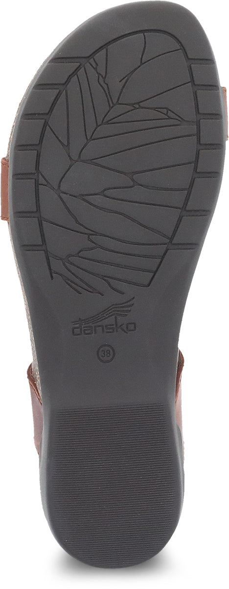 Dansko Women's Brown Waxy Burnished Remi Sandals