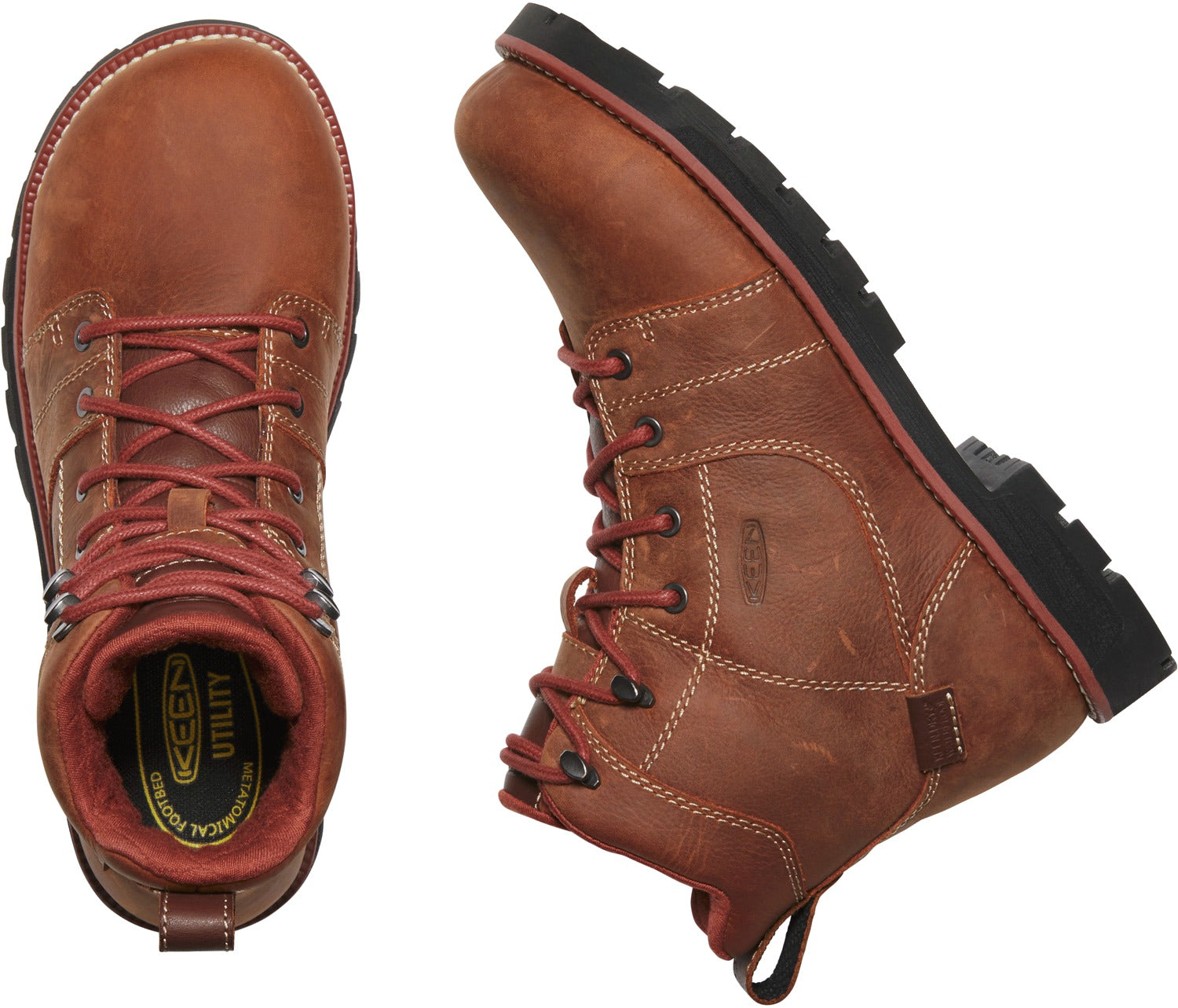 Keen Utility Women's 6-Inch Waterproof Safety Toe Work Boots - Gingerbread/Black