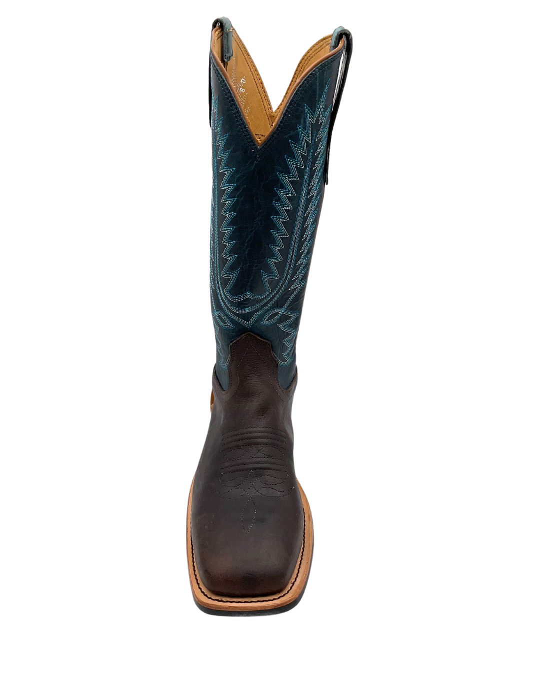 Fenoglio Men's Western Style Square Toe Boots - Whiskey Byron Crunch and Danube Wax Finish