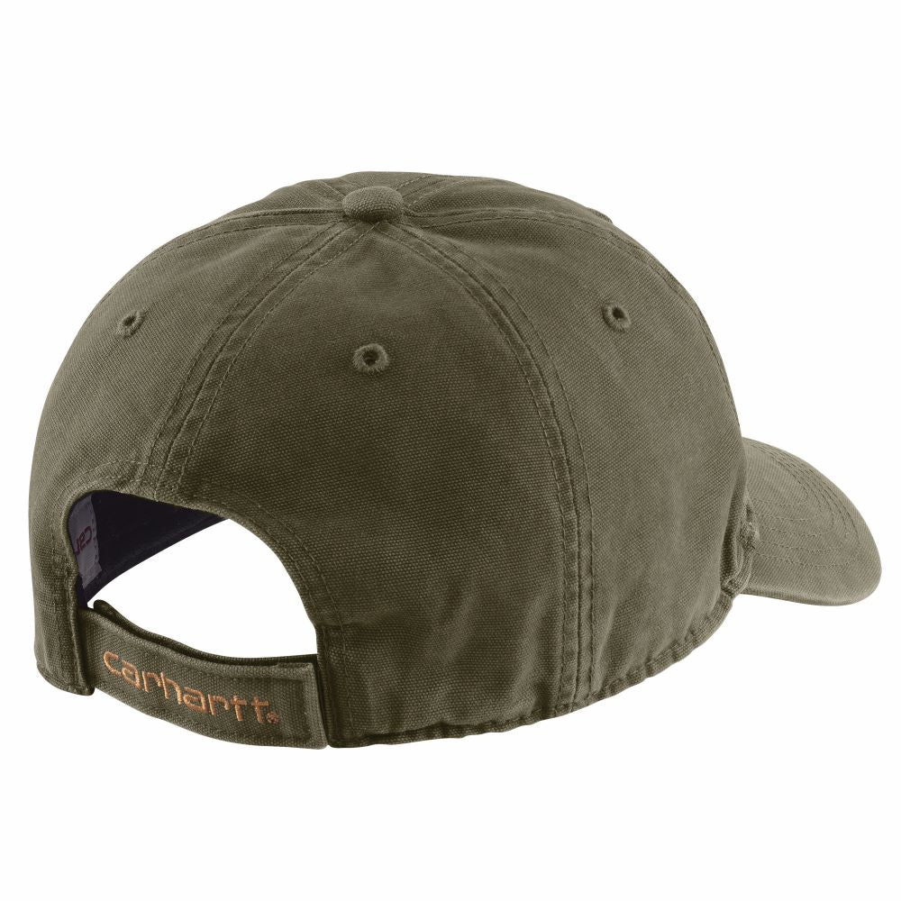 Carhartt Men's Adjustable Army Green Canvas Baseball Cap for Ultimate Comfort