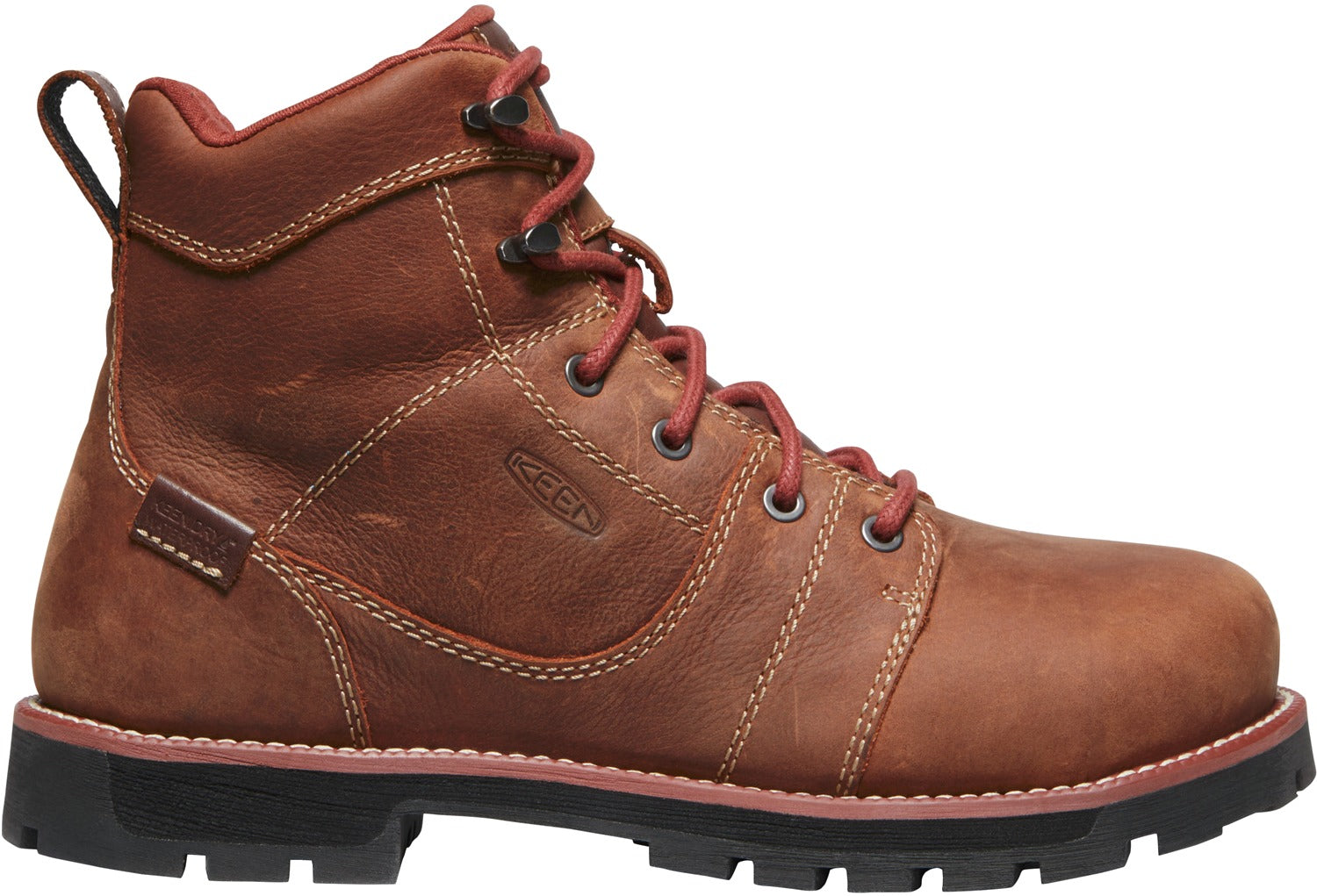 Keen Utility Women's 6-Inch Waterproof Safety Toe Work Boots - Gingerbread/Black