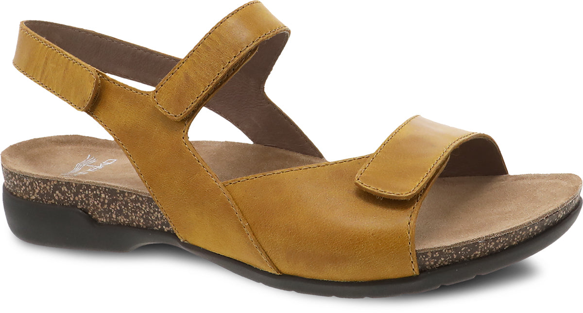 Dansko Women's Yellow Waxy Burnished Ronda Sandals