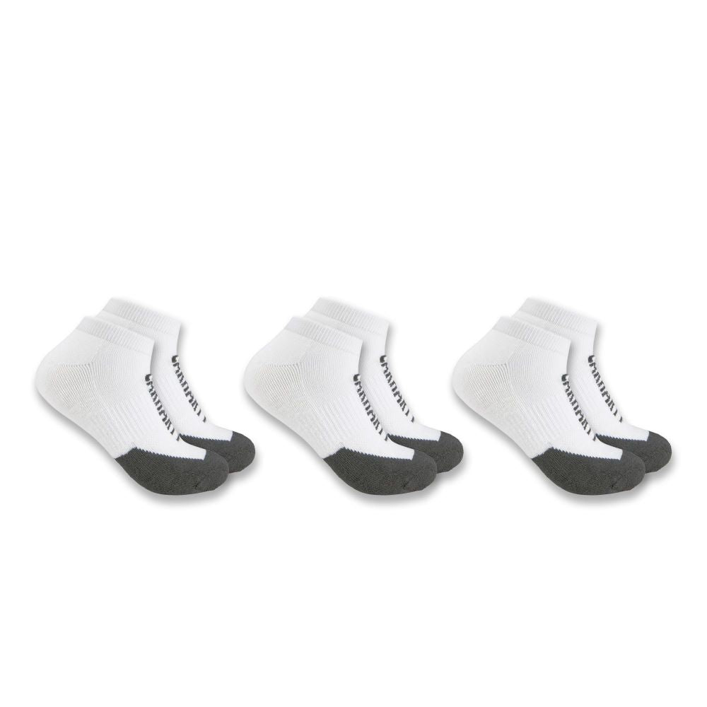 Carhartt Men's Three - Pack Midweight Low - Cut Socks in White Color