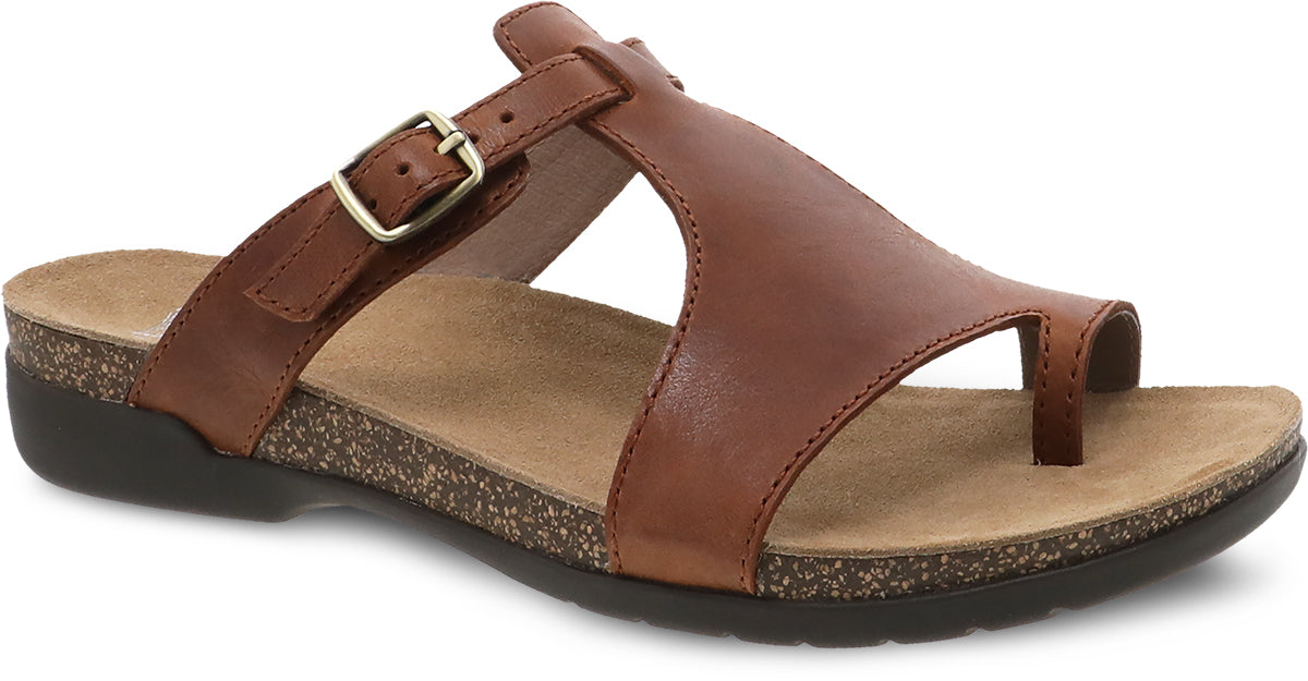 Dansko Women's Brown Waxy Burnished Remi Sandals