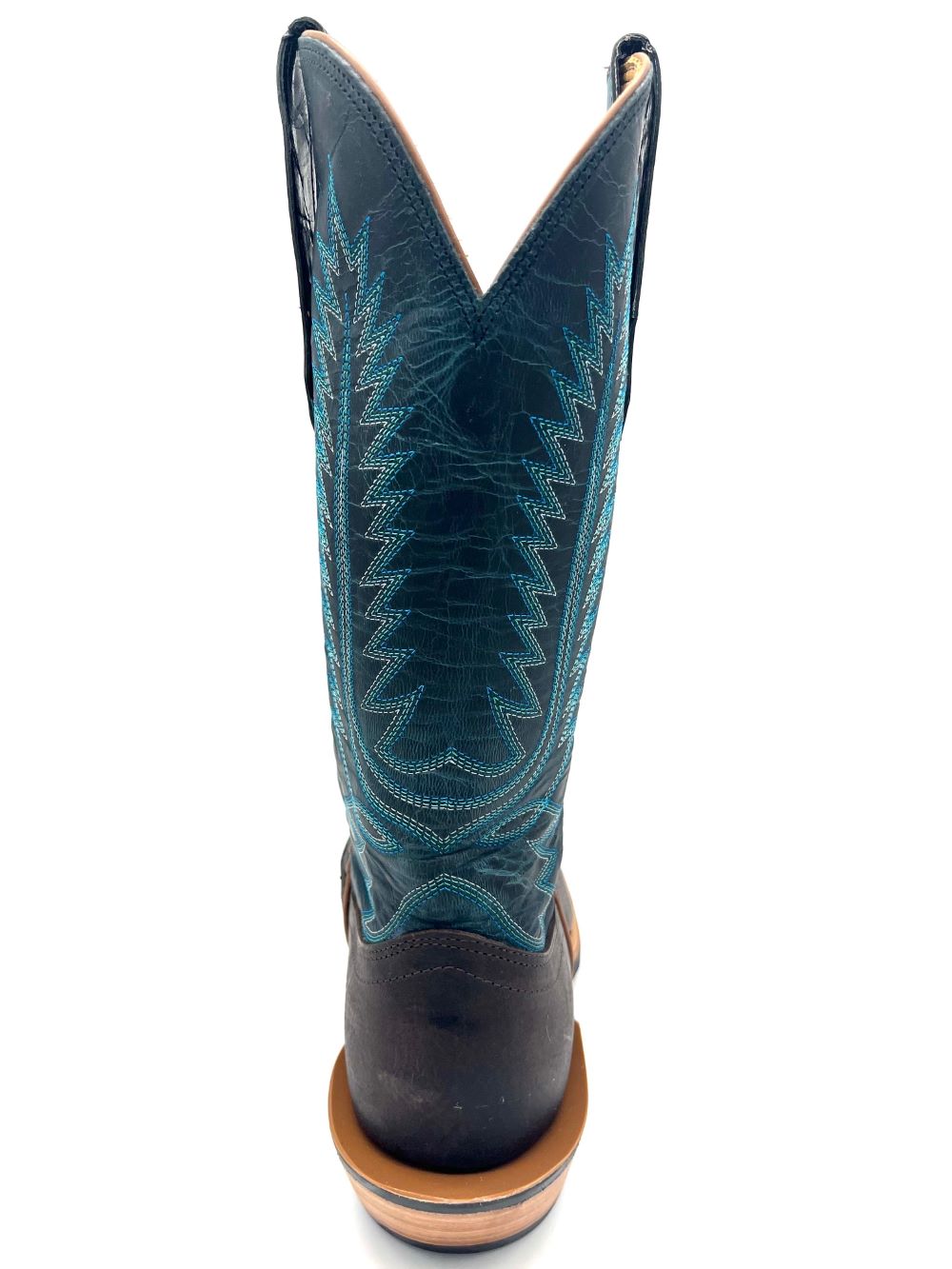 Fenoglio Men's Western Style Square Toe Boots - Whiskey Byron Crunch and Danube Wax Finish