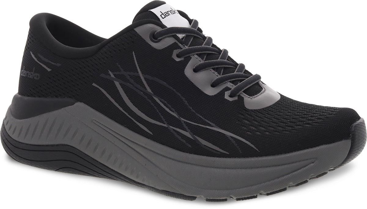 Dansko Women's Black and Grey Pace Mesh Walking Shoes