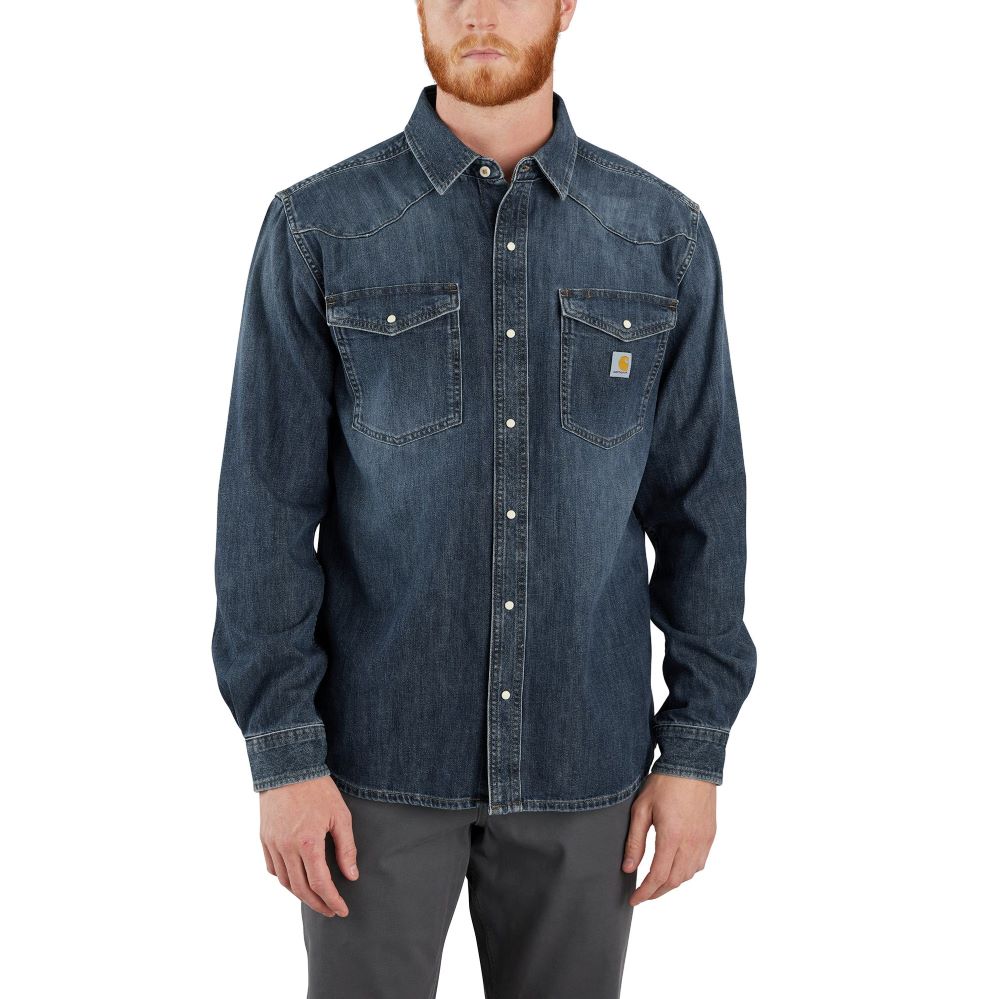 Carhartt Men's Wyatt Montana Midweight Denim Shirt