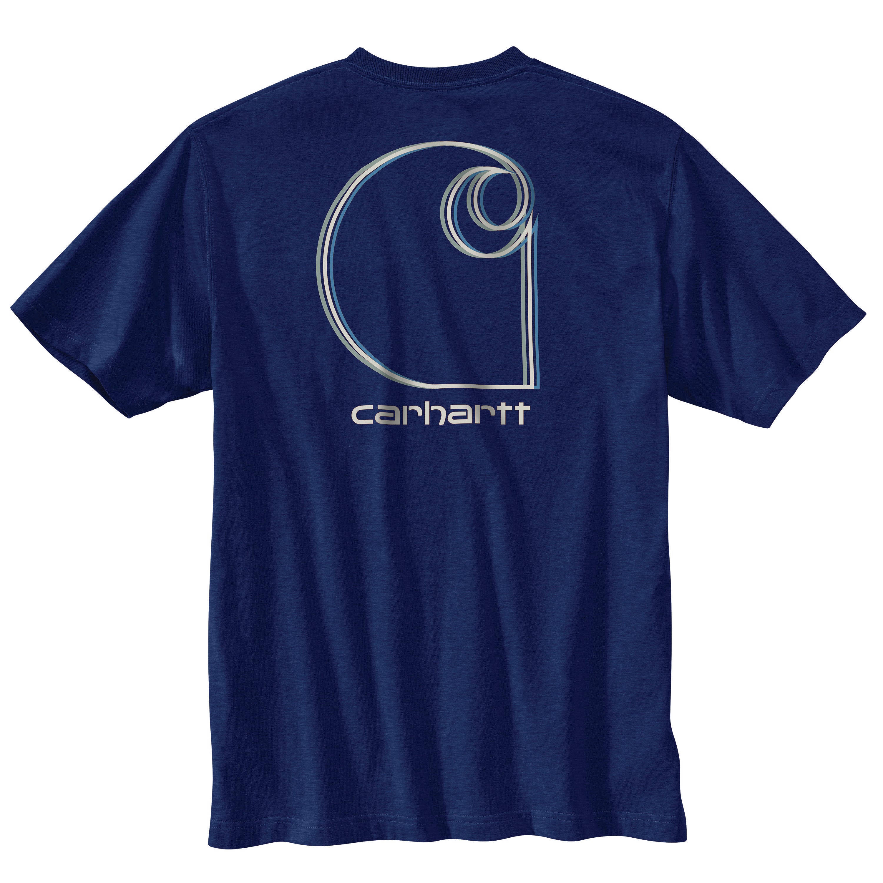 Carhartt Men's Relaxed-Fit Heavyweight Pocket T-Shirt in Blue Heather Color