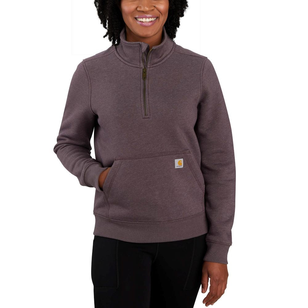 Carhartt Women's Blackberry Heather Midweight Quarter-Zip Hoodie