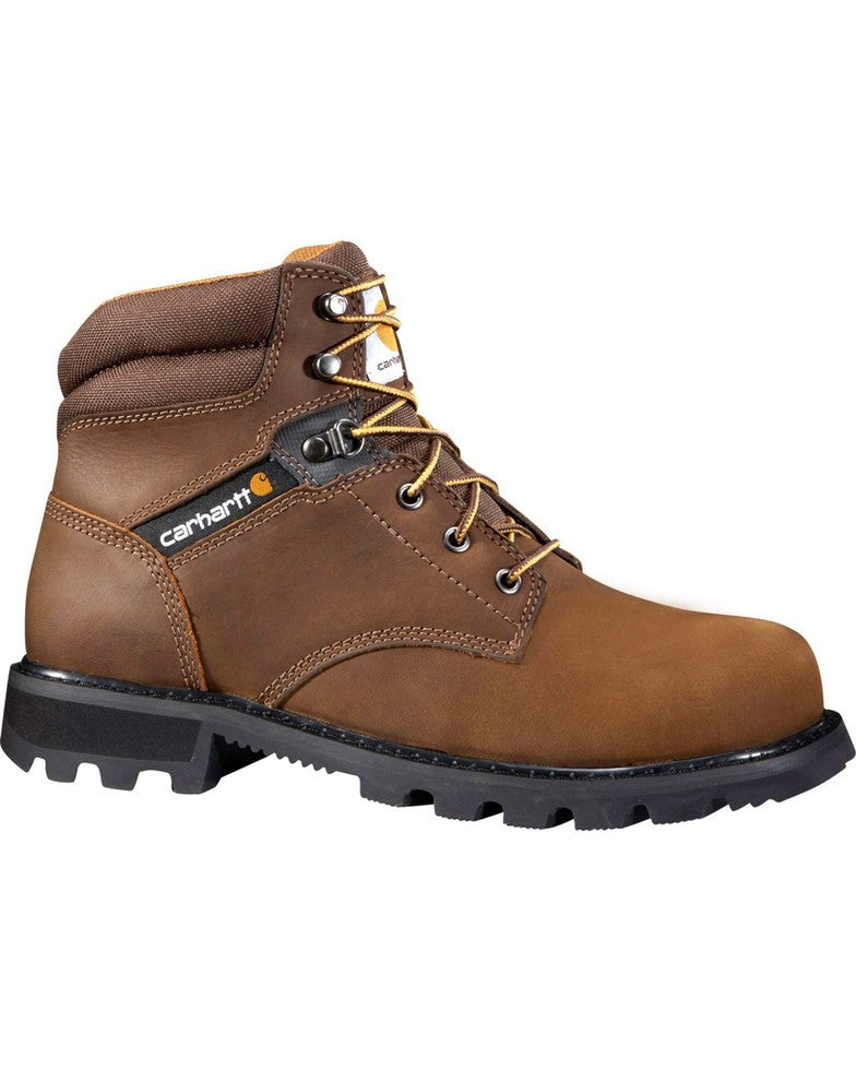 Carhartt Men's 6-Inch Dark Brown Soft Toe Work Boots