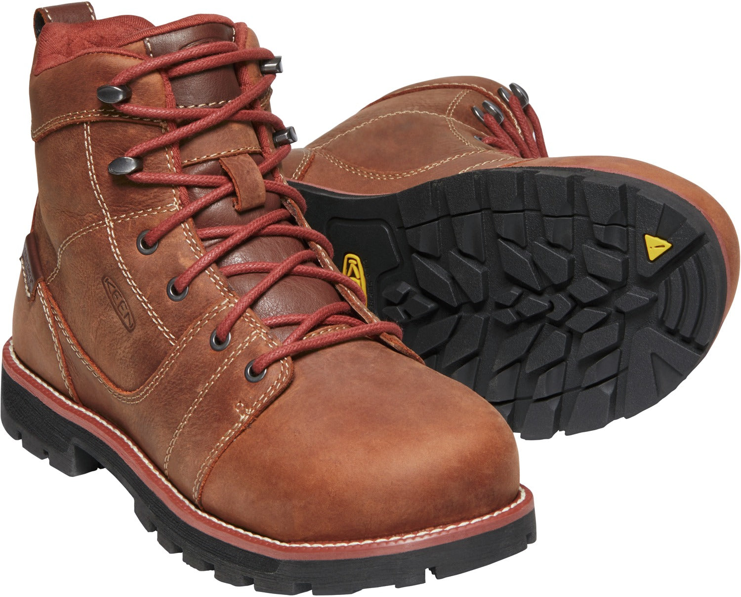 Keen Utility Women's 6-Inch Waterproof Safety Toe Work Boots - Gingerbread/Black