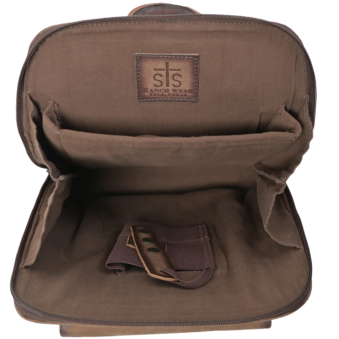 Carroll Companies-STS Stylish Women's Conceal Carry Baroness Sunny Backpack in Distressed Brown