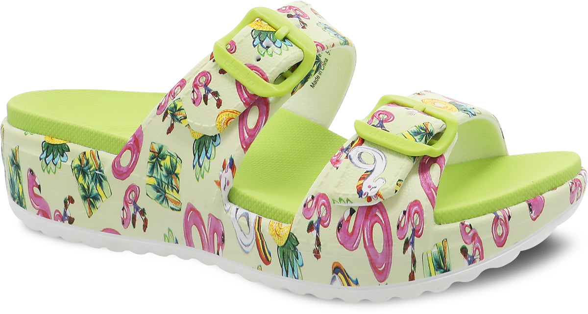 Dansko Women's Kandi Double Strap Slide Sandals - Ideal Pool Floats Molded Sandals for Summer