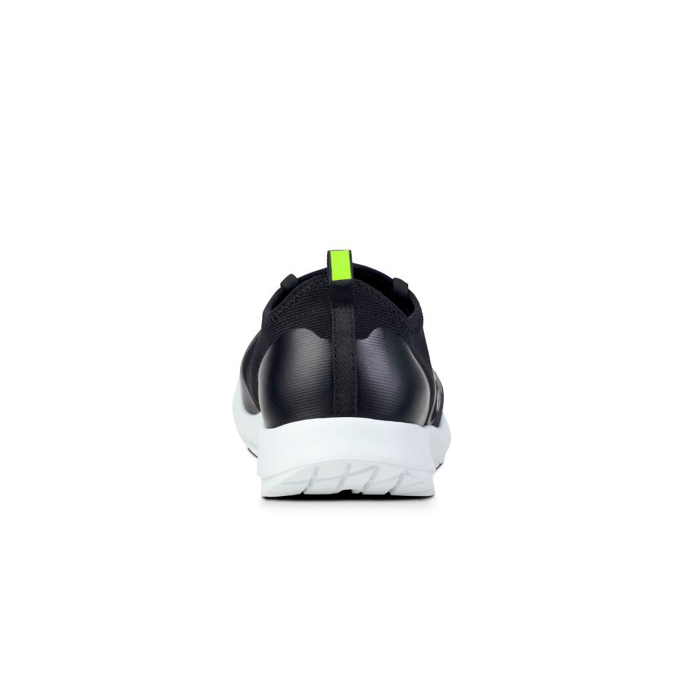 OOFOS Women's Athletic Low-Top OOmg Sport LS Shoes in White and Black Color Scheme