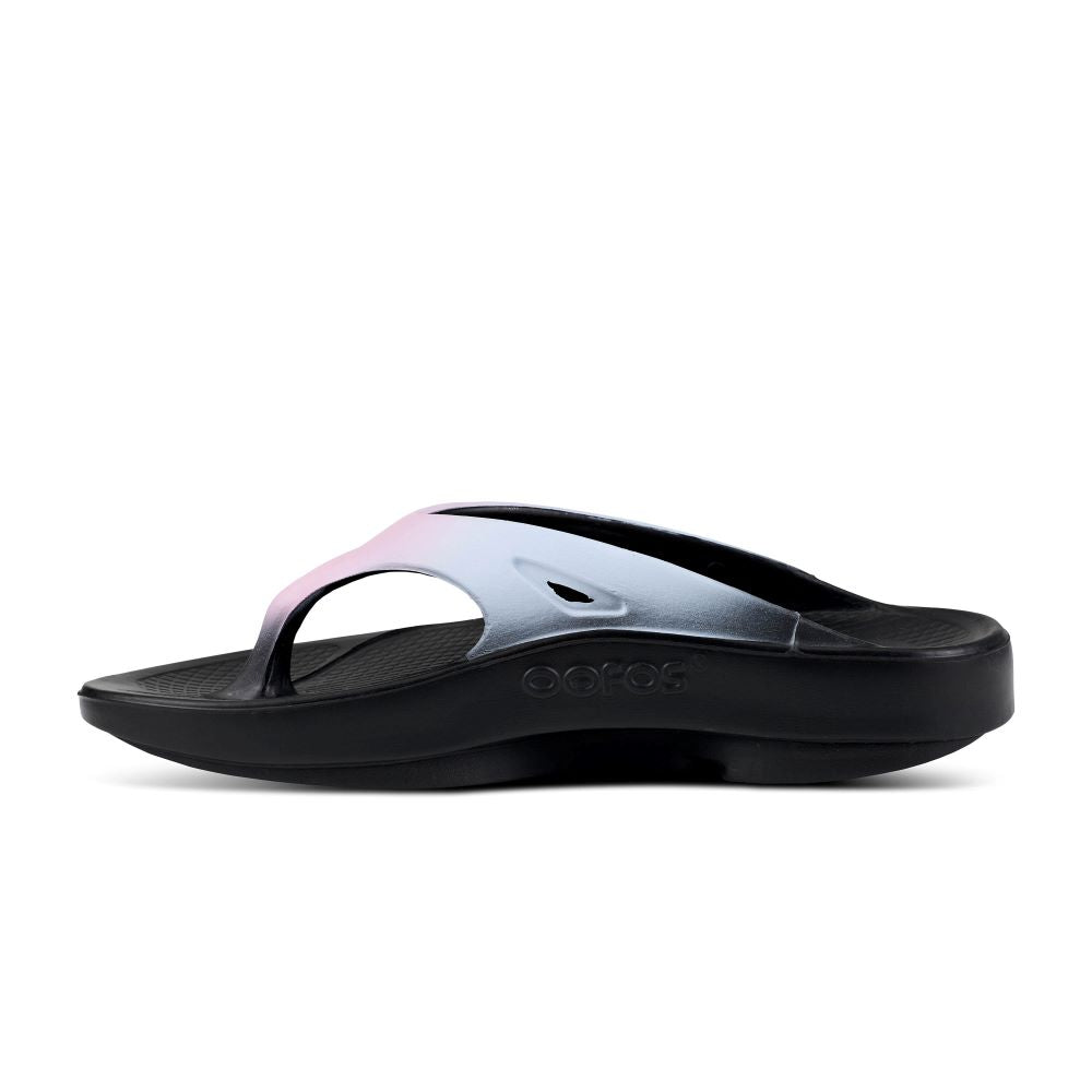 OOFOS Women's Fashionable OOriginal Sport Thong Sandals in Sunset Tide Color