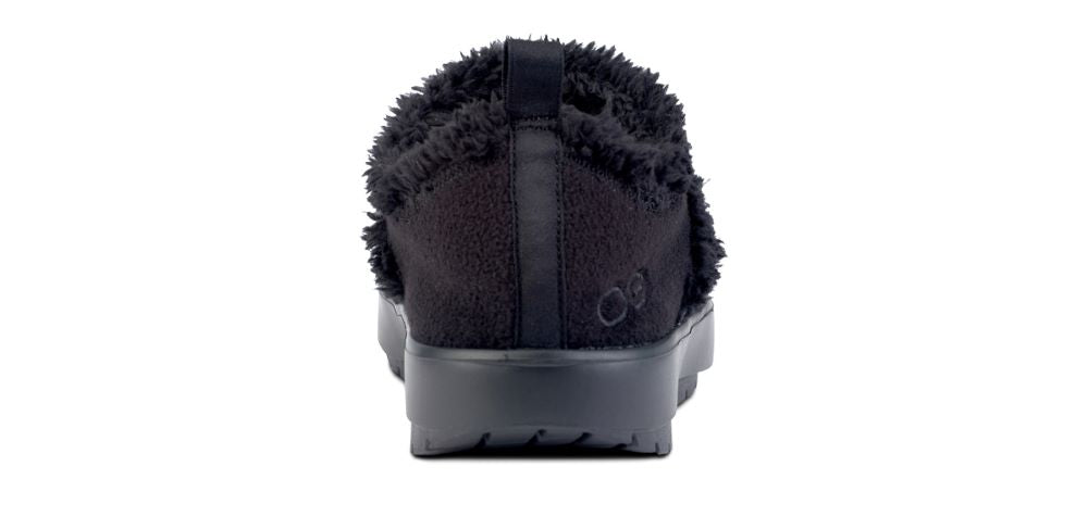OOFOS Brand Women's Stylish Low-Cut OOcoozie Indoor-Outdoor Shoes in Classic Black Color