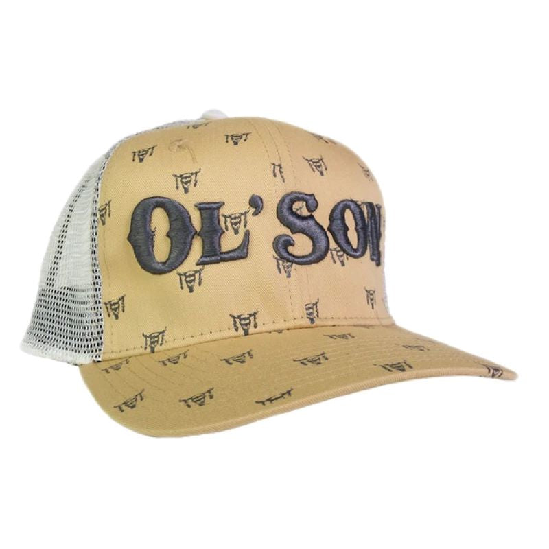 Dale Brisby Men's Classic Rodeo Skull Cap in Vibrant Yellow