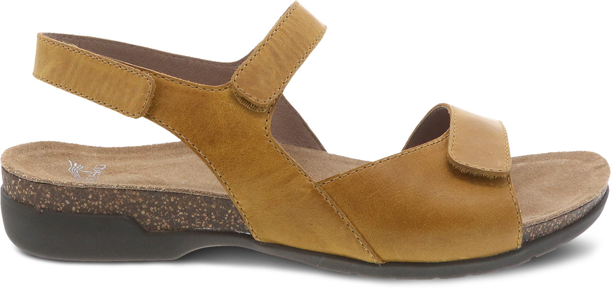 Dansko Women's Yellow Waxy Burnished Ronda Sandals