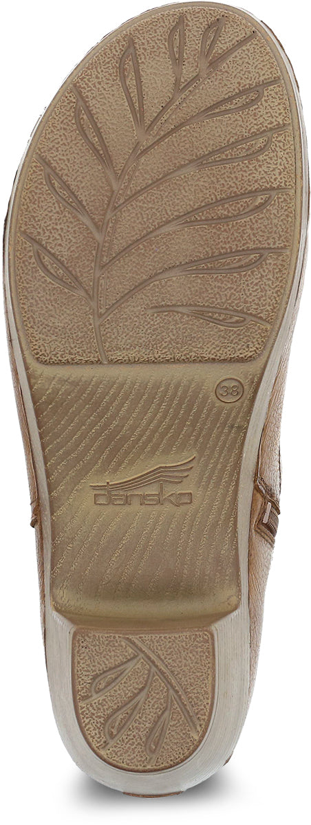 Dansko Women's Tan Milled Burnished Sarah Stylish Booties