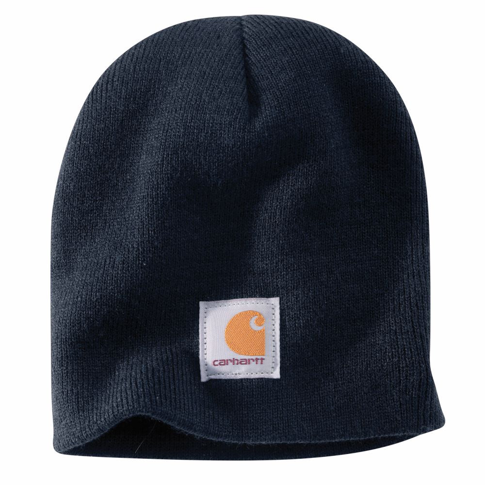 Carhartt Men's Navy Acrylic Knit Winter Beanie Hat for Comfortable Wear