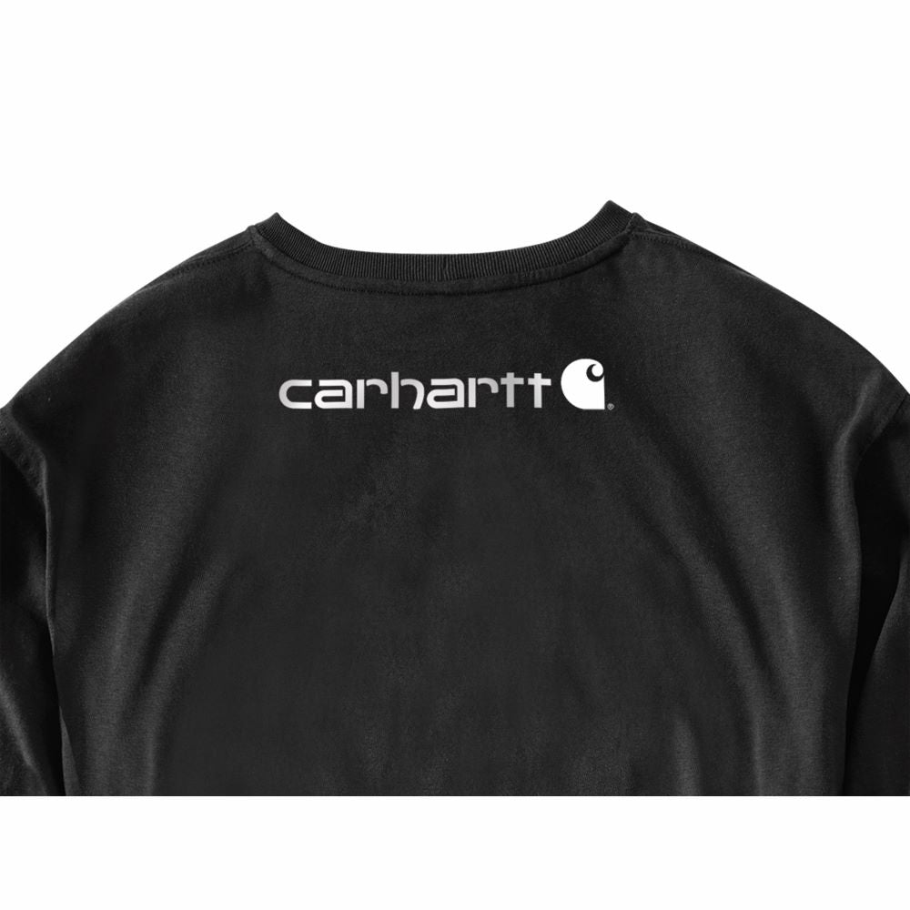 Carhartt Men's Black Heavyweight Long Sleeve Logo T-Shirt