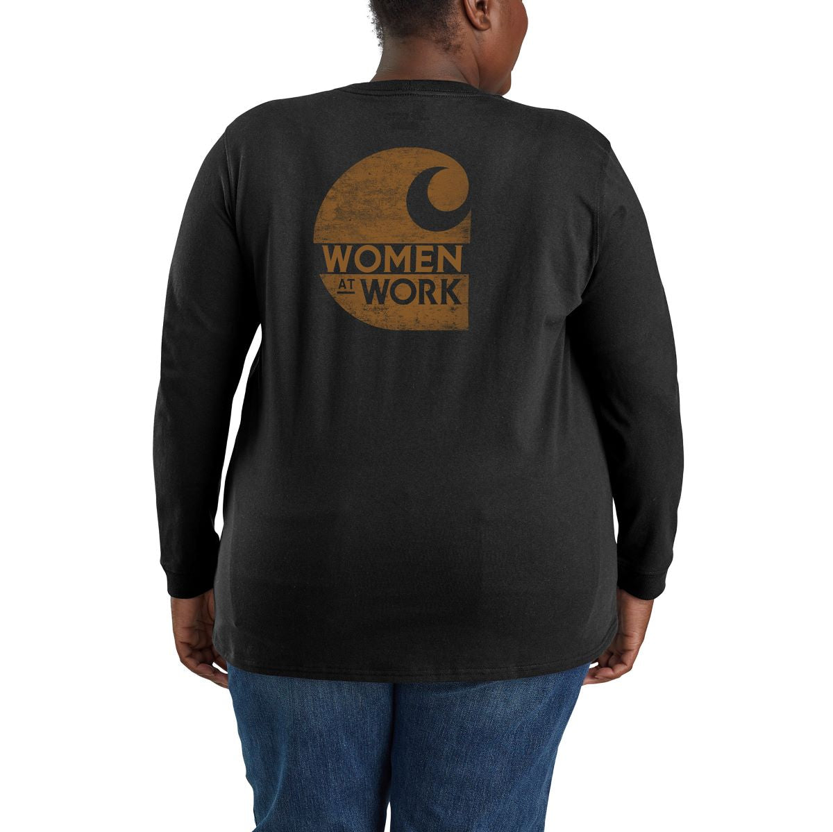 Carhartt Women's Work-Ready Heavyweight Pocket T-Shirt in Classic Black Color