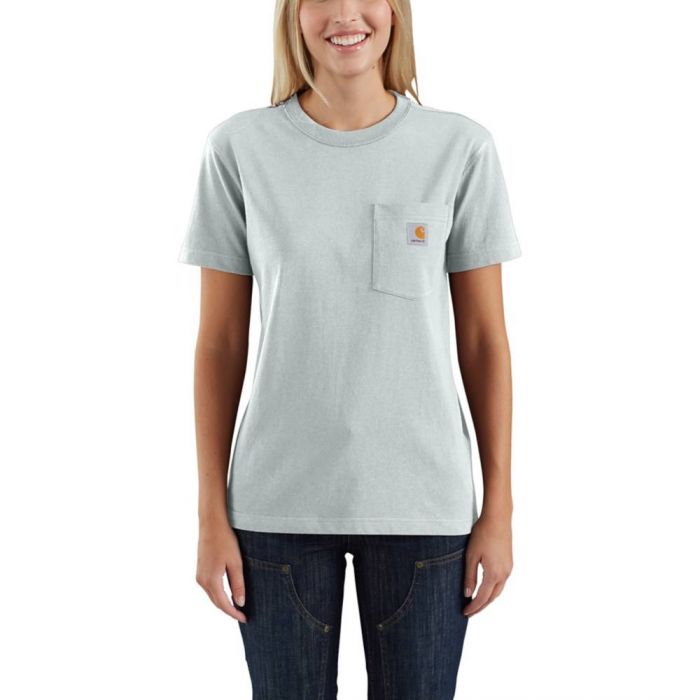 Carhartt Women's Tourmaline Snow Heather Lightweight Pocket T-Shirt