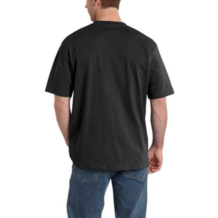 Carhartt Men's High - Quality Heavy - Duty Logo T - Shirt in Carbon Heather Color