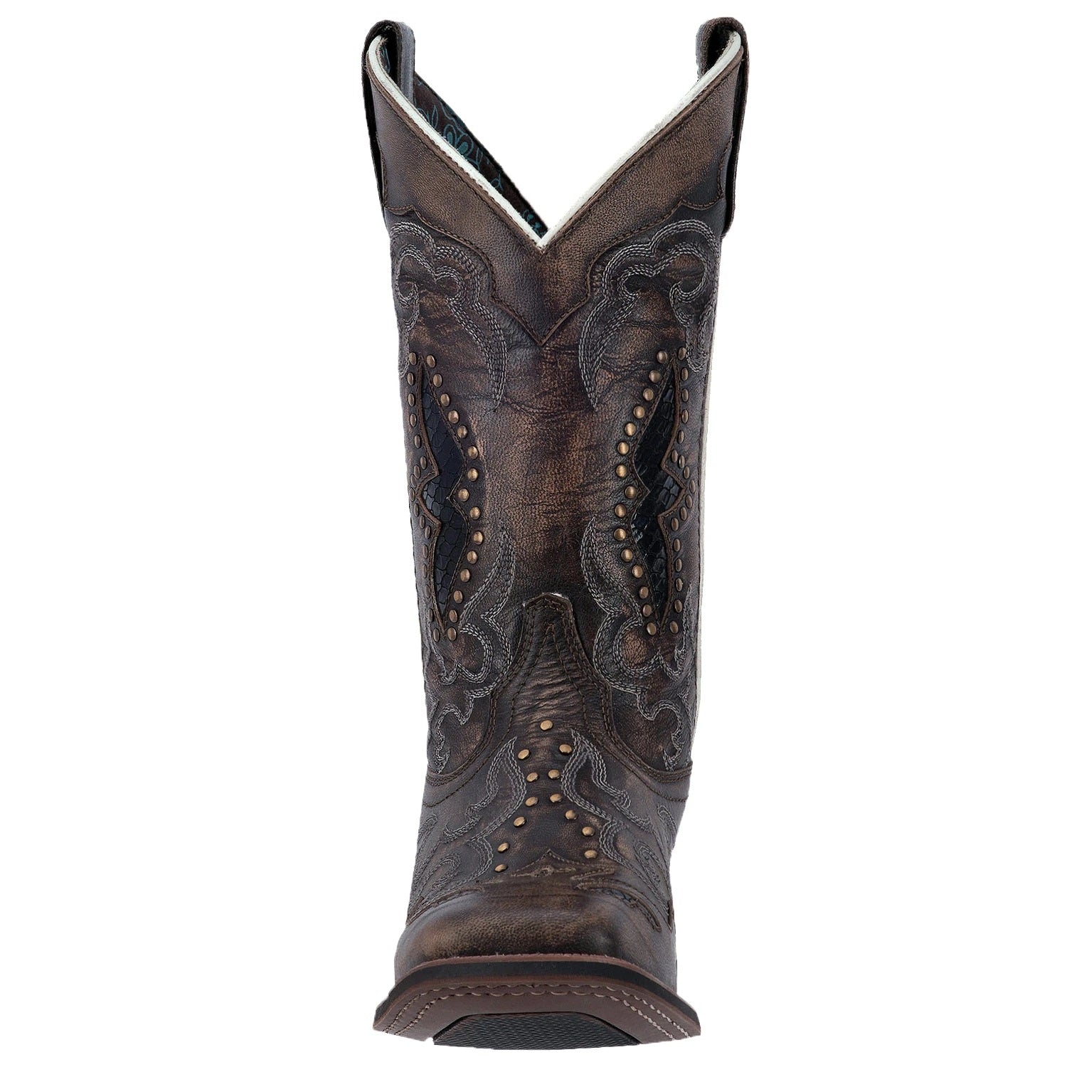 Laredo Women's Stunning 11-Inch Spellbound Western Square Toe Boots in Blacktan Color