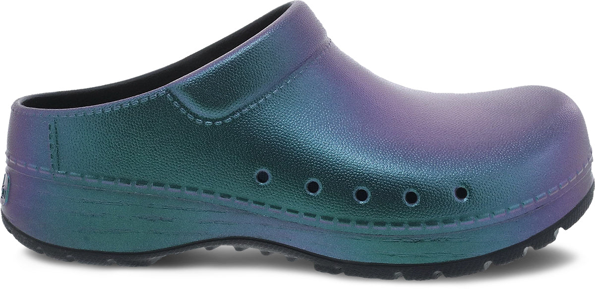 Dansko Women's Stylish Kenton Kane Clogs in Black Iridescent Color