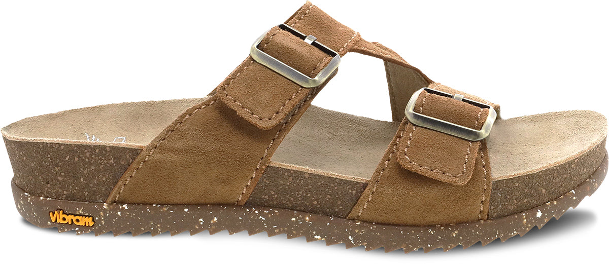 Dansko Women's Dayna Slide Sandals in Tan Suede