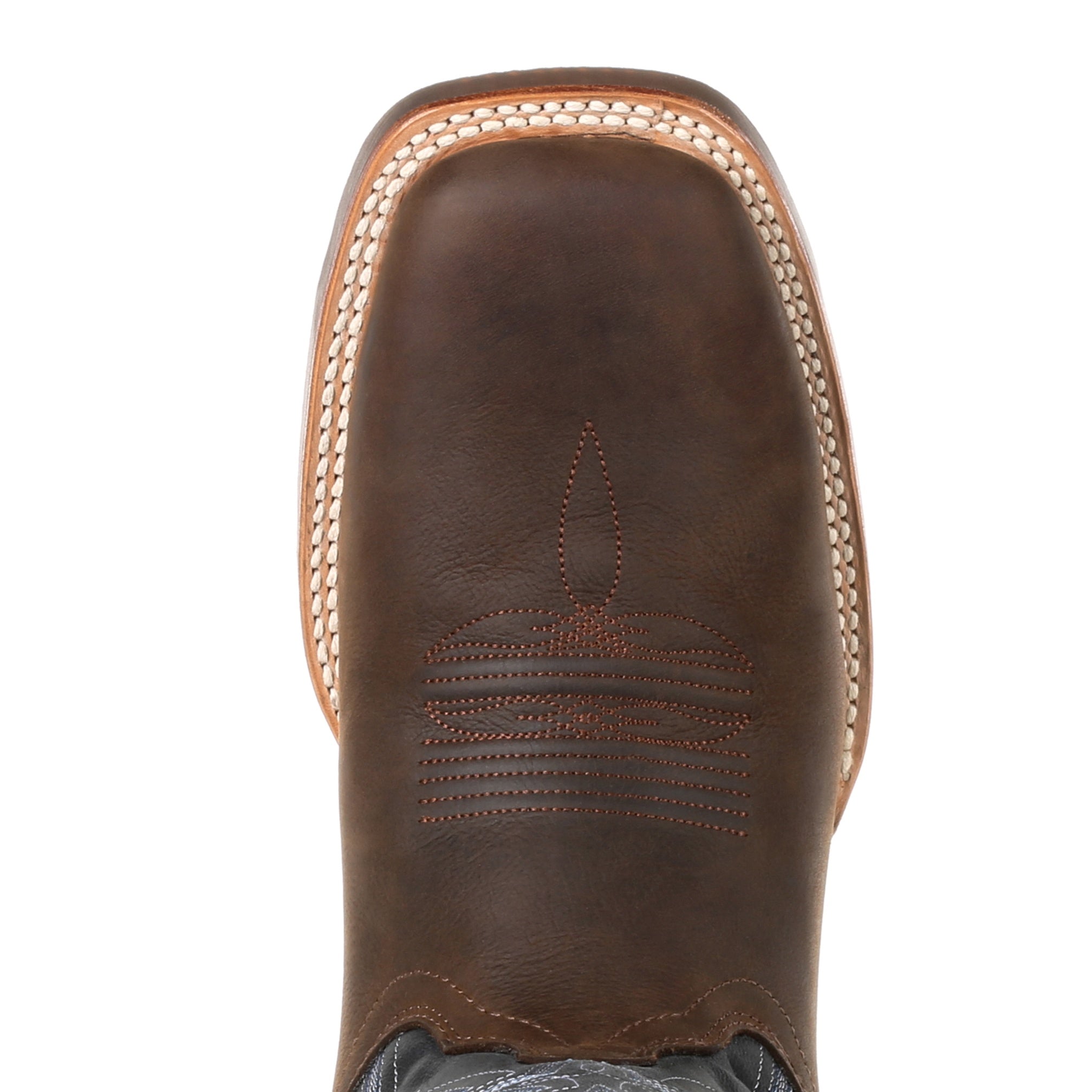 Durango Men's 12-Inch Rebel Pro™ Denim Blue Western Square Toe Boots in Brown and Denim Colors