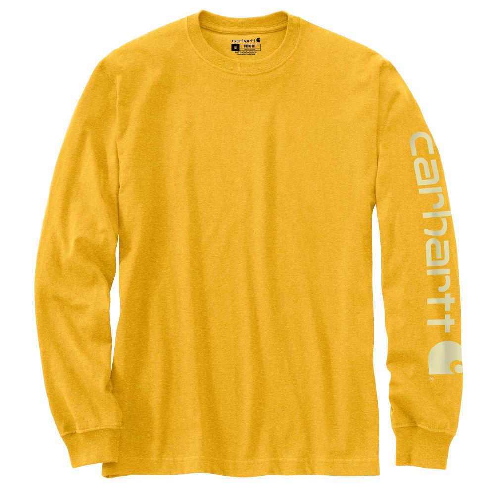 Carhartt Men's Heavyweight Honeycomb Heather Sleeve Logo T-Shirt